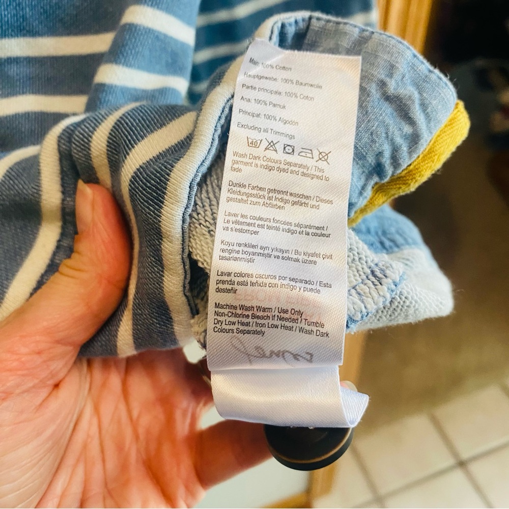 JOULES Saunton Stripe Saltwash Funnel Neck Sweatshirt - Picture 7 of 8